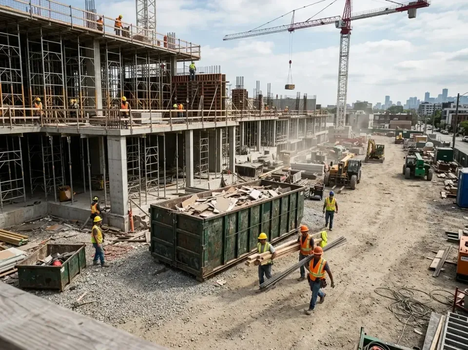 commercial-construction-site-w-002 — frequently asked questions, Low Cost Construction Dumpster Rental in Mankato, MN